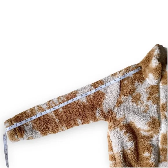 Betsy Johnson Performance Teddy Bear Jacket Woman’s Size Small Tan and Cream - Picture 12 of 12